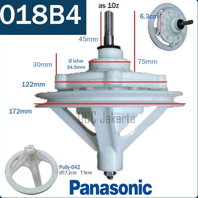 DENPOO GEARBOX + PULLY Mesin Cuci 2 Tabung Girbox Denpo Girbok