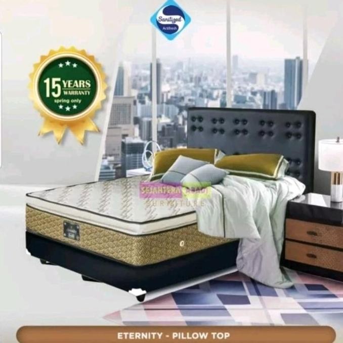 Termurah Elite Springbed Eternity Pillow Top Serenity Matras/Set Kasur Divan Busa