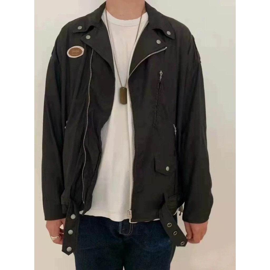 VISVIM STRABLER LIGHT JKT Nikko motorcycle jacket, mud dyed old washed jacket