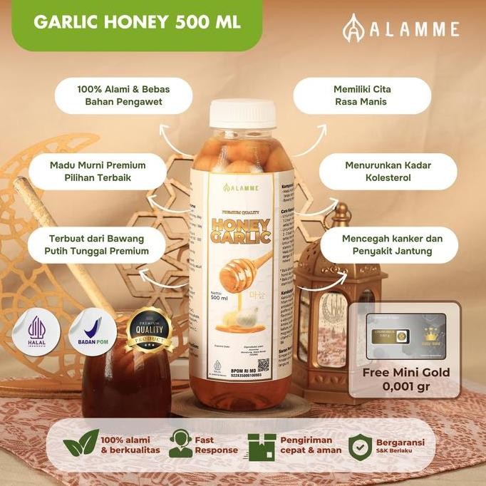 

BARU GARLIC HONEY MADU BAWANG PUTIH TUNGGAL PREMIUM ALAMME 500ML