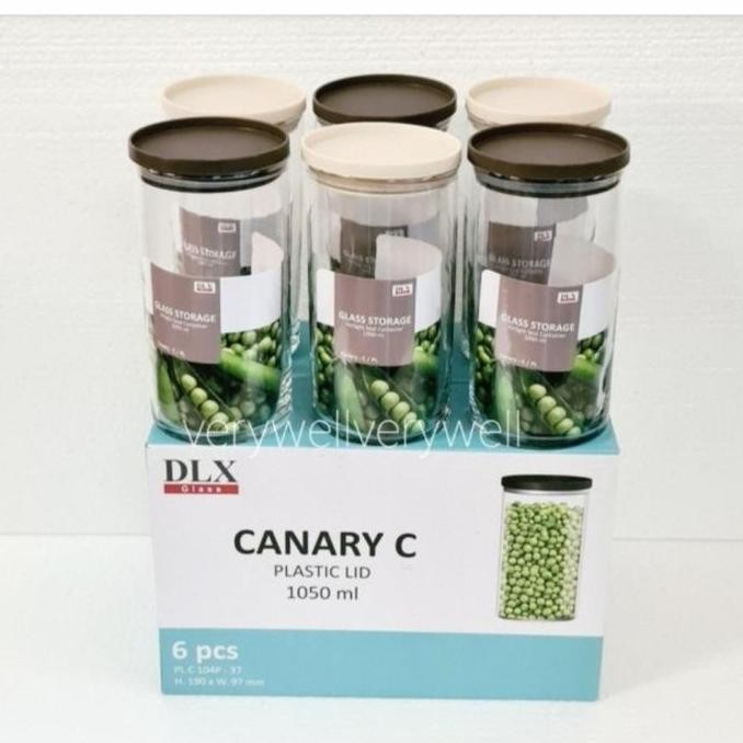 ] Toples Beling Kaca Tutup Canary C Toples Kue Biskuit Makanan Snack DLX