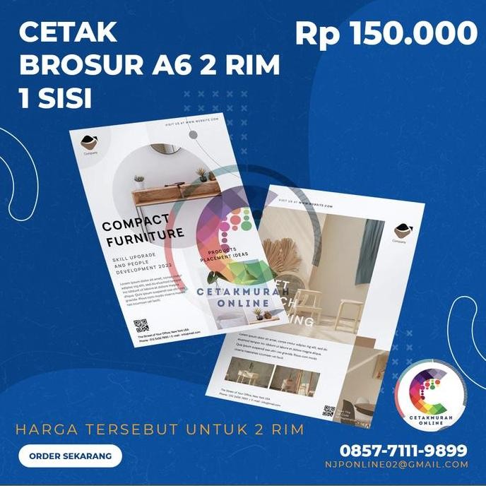 

Brosur A6 1 Sisi 2 rim / 1000 lbr | Art Paper 120 gr PO 2 Hari Kerja
