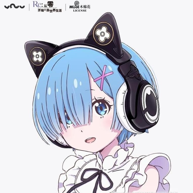 YOWU Cute cat Bluetooth headphone Anime jepang : Life in a different world from zero