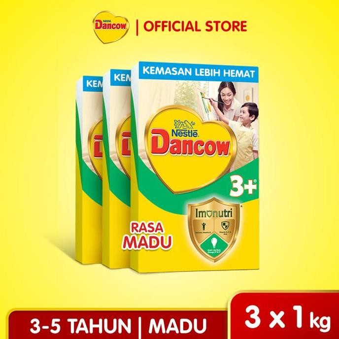 

BARU NESTLE DANCOW 3+ MADU SUSU ANAK 3-5 TAHUN BOX 1KG X 3PCS