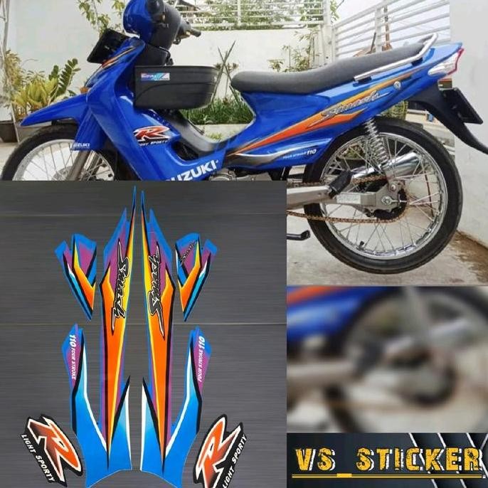 Promo STRIPING STANDAR SMASH 110 2003 2004 MERAH HITAM BIRU Motorcycle Sepeda COD