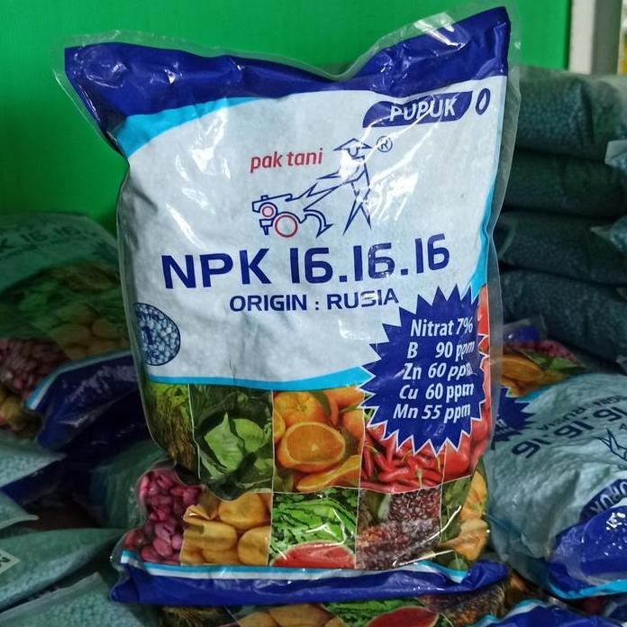

Terlaris Pupuk Majemuk Npk Pak Tani 16/16/16 1Kg