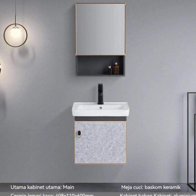 Cabinet Wastafel Set Lemari Cermin Kamar Mandi