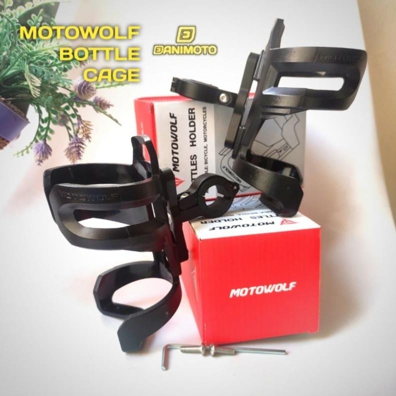 Holder Tempat Botol Minum Stang Crash Bar Sepeda Motor Dudukan ADV PCX Versys CB150X Scoopy Motowolf