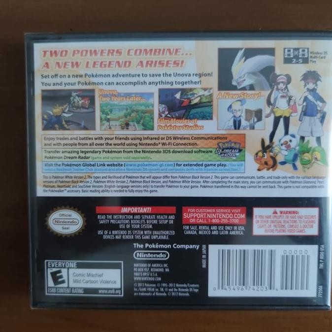 new Pokemon White Version 2 Nintendo DS 3DS