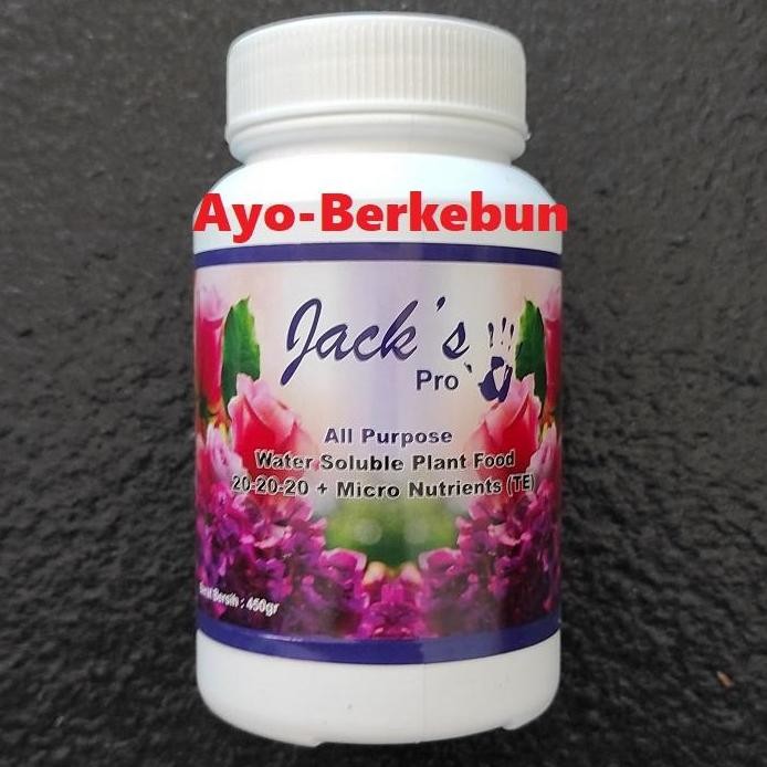 

Terlaris Pupuk Jack`S 20-20-20 / Pupuk Jack Pro / Pupuk Anggrek / Pupuk Npk