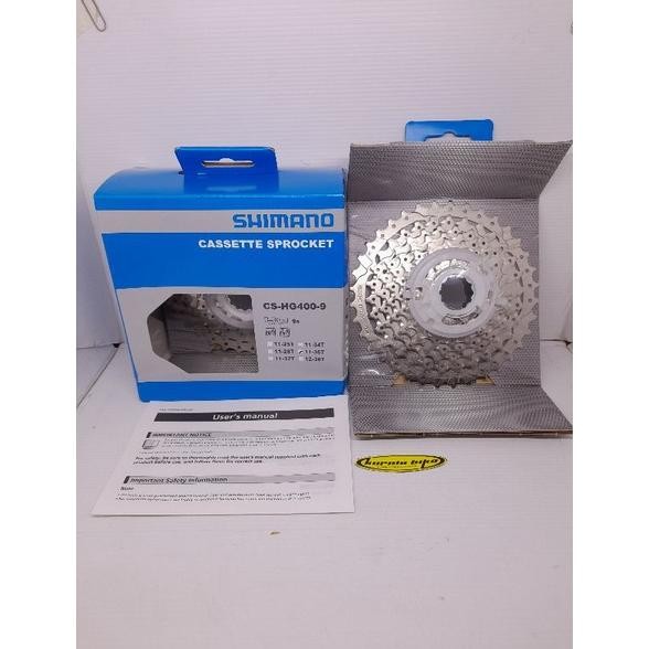 sprocket shimano 9 speed hg400 t36