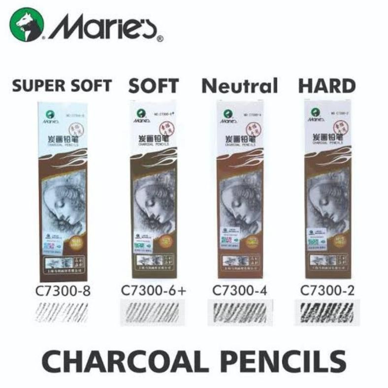 

Ready Maries C7300 Sketch Shading Charcoal Pencil Pensil Arang Gambar Sketsa