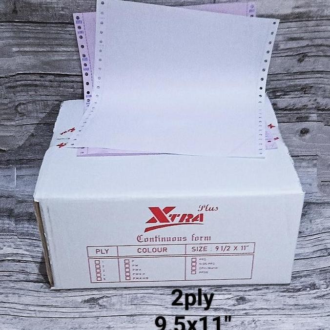 

Kertas komputer continuous form 2ply CF 9.5x11inc berkualitas