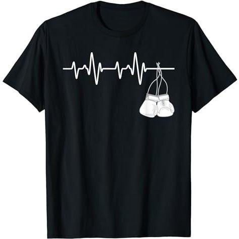 Baju Kaos Boxing Heartbeat - Boxing Lover Boxer Kickboxing Fan T-Shirt Premium Cotton Combed 24s Ori