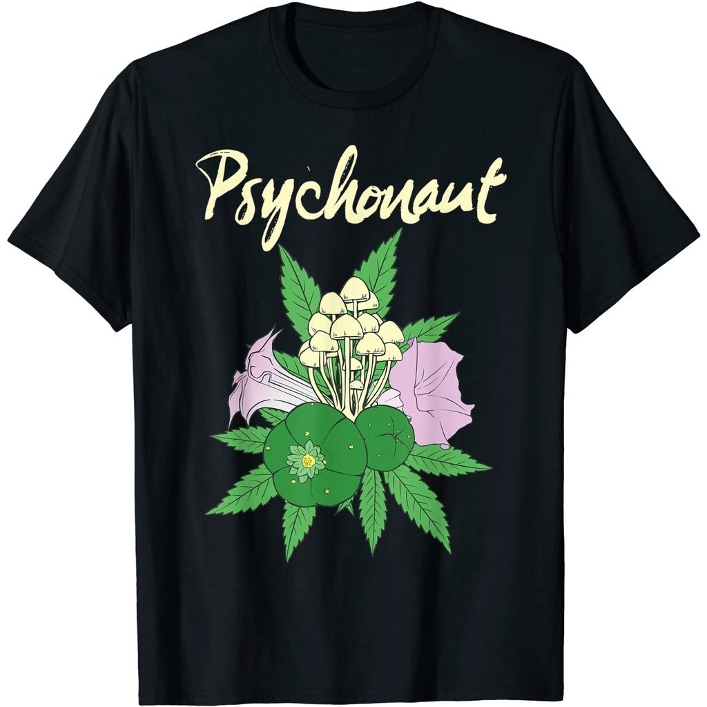 Kaos Peyote Cactus Mescaline Psychedelic Goa Entheogenic Psych T-Shirt Baju Unisex Vintage 100% Cott