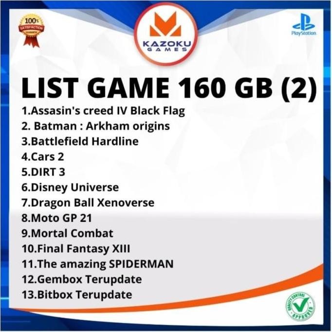 new PS3 PS 3 SLIM SERI 3000 OFW / HEN FULL GAME 160GB - 500GB 2 STICK OP