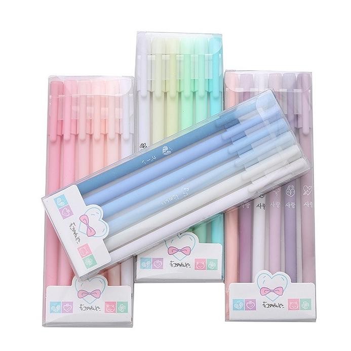 

Ready Gannise 6Pcs Pena Pen Pulpen Gel Warna Pastel Estetik Aesthetic Gn-St0053