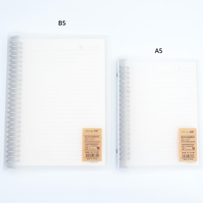 

Ready Binder A5 / B5 Polos Transparan Ring Besi Wengu (B078)