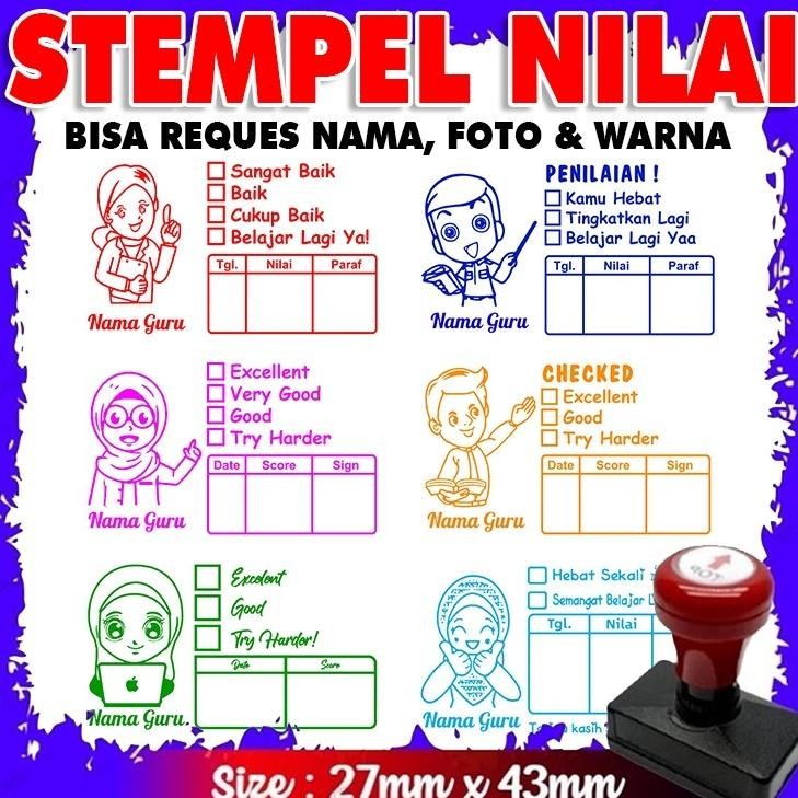 

Ready Stempel Nilai Guru / Stempel Nilai / Stempel Penilaian / Stempel Guru
