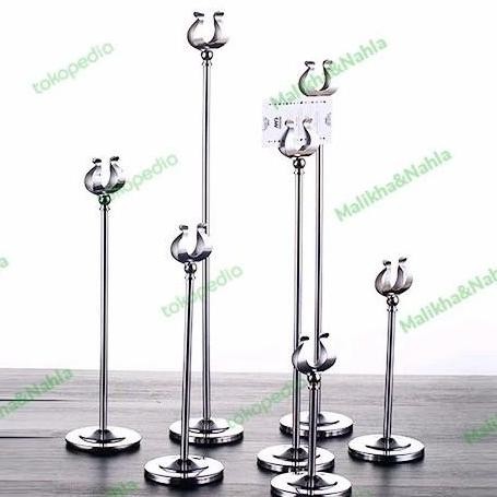 

siap kirim] U Shaped Table Number Place Card Holder Menu Stainless Steel