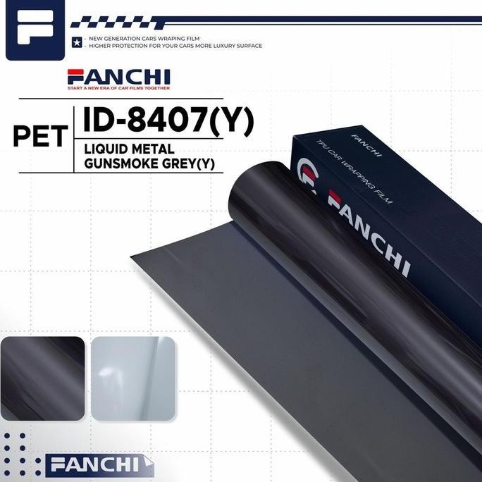 

Promo 50CM Sticker FANCHI ID-8407 Y Liquid Gunsmoke Grey PET per 50CM COD