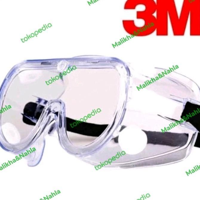 SAFETY GOOGLE 3M 1621 AF / Kacamata Google Lab | Anti-Fog Clear Lens