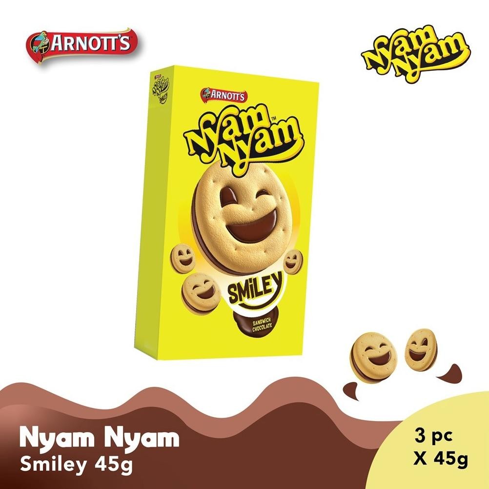 

Ready stok Terlaris Nyam Nyam Smiley 45gr Triple Pack Termurah
