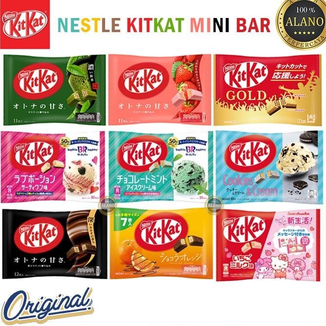 

Ready stok Terlaris Nestle KitKat Mini Bar Original Japan Rasa Unik Termurah