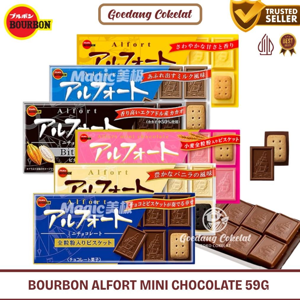 

Ready stok Terlaris Bourbon Alfort Mini Chocolate Rich Vanilla White Wheat & Milk Biskuit Coklat Jepang Japan Cemilan Impor 59gr Termurah