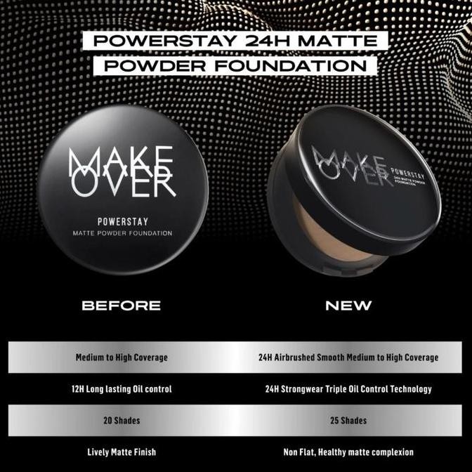 NEW Make Over Powerstay Matte Powder Foundation - make over powder foundation bedak padat bedak twc 