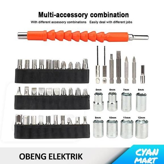 Terjangkau Obeng Otomatis Elektrik Bor Tangan Mini Cordless Screwdriver Tool Kit