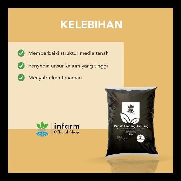 

Terlaris Infarm - Pupuk Kandang Hewan Kambing 1L Tidak Berbau Dan Tidak Panas Tanah Tanaman