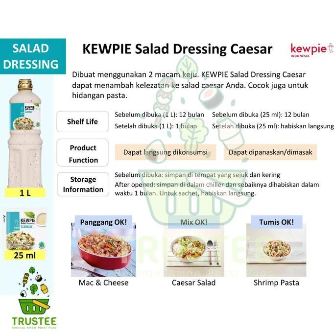 

Terlaris Kewpie Salad Dressing Wijen Sangrai Caesar Spicy Tomato Japan Soy Sauce Thousand Island Sachet 25/15