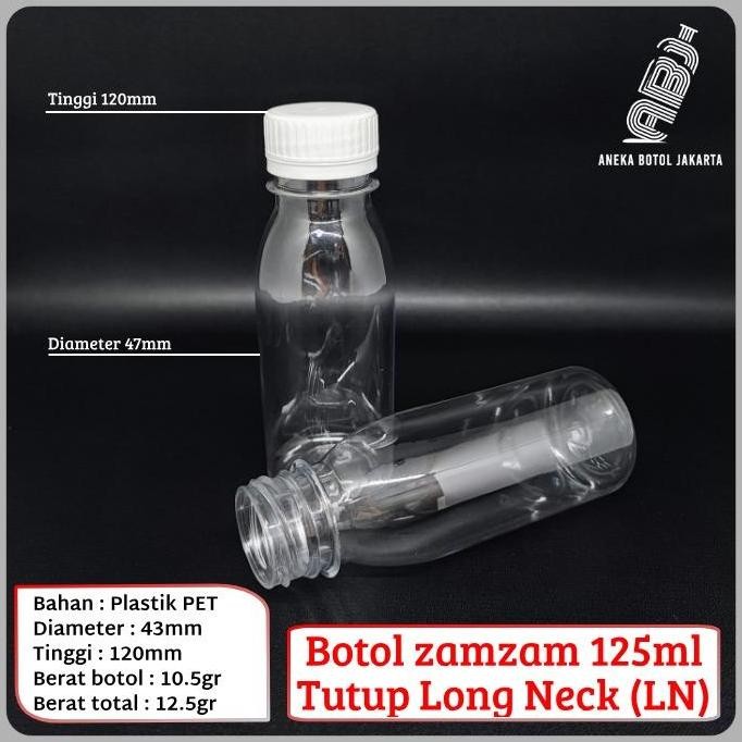 (BestSeries) Botol zamzam 125 ml / Botol pudot 125 ml / botol plastik 125 ml
