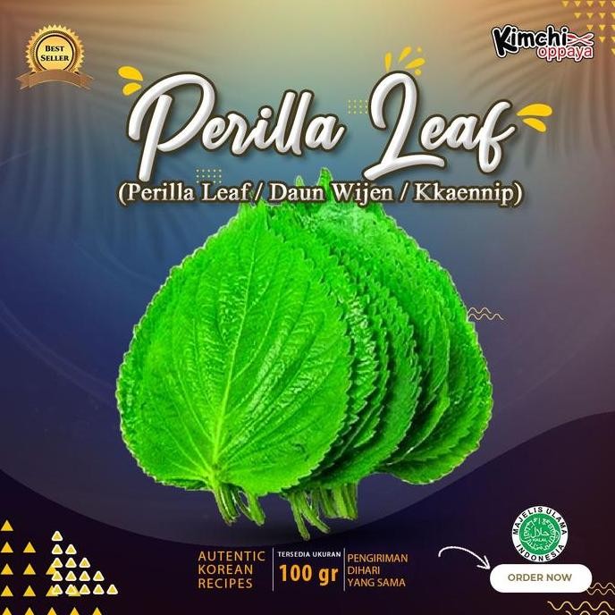 

Terlaris Perilla Leaf / Daun Wijen / Kkaennip Bungkusan Bbq Korea 100Gr