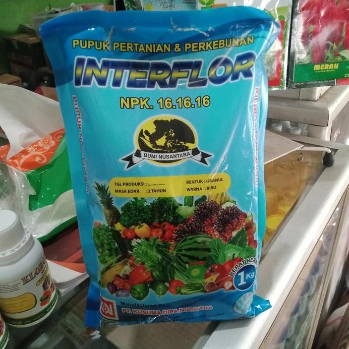 

Terlaris Pupuk Npk Interplor 16-16-16 Kemasan Pabrik. (1Kg)