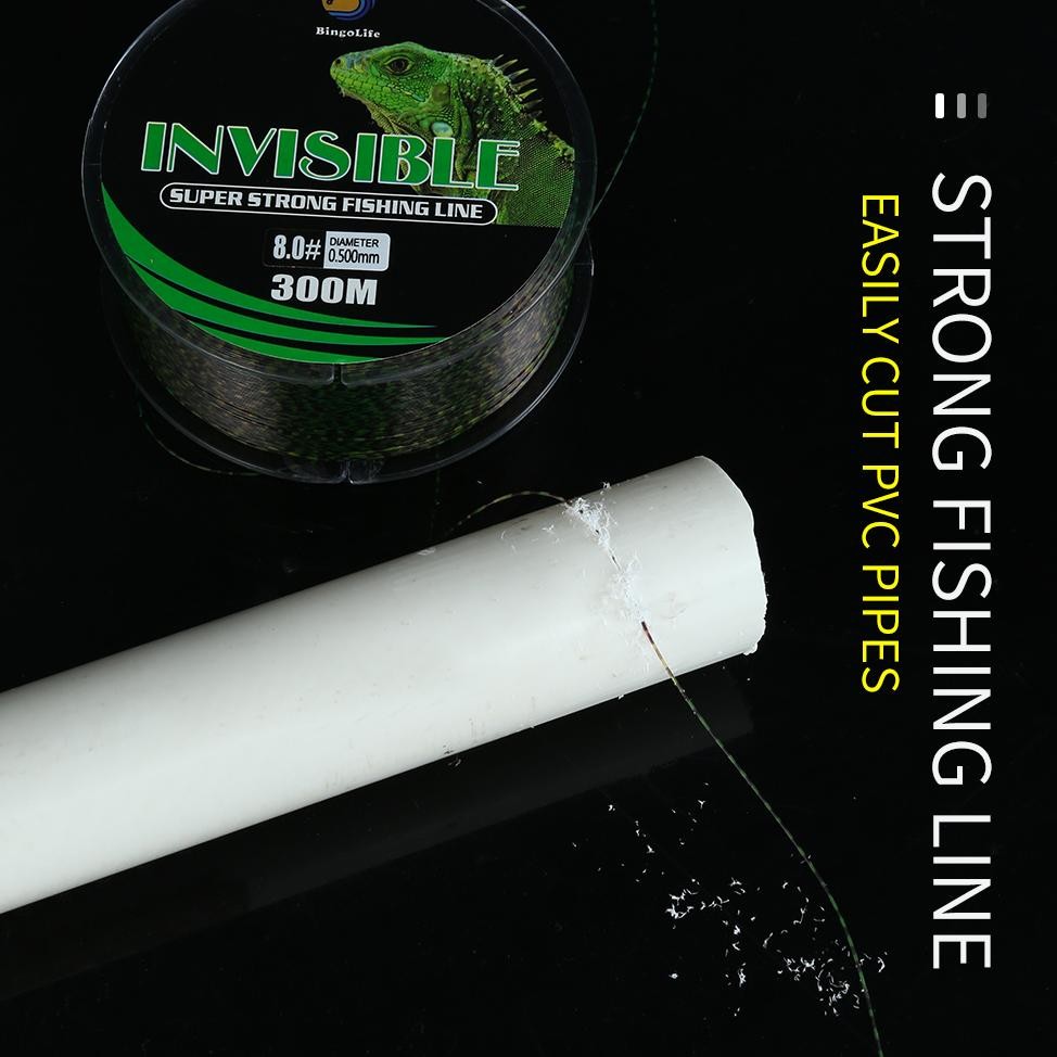 Ready Benang Pancing Speckle Nilon Pancing Super Kuat 300M Senar Invisible