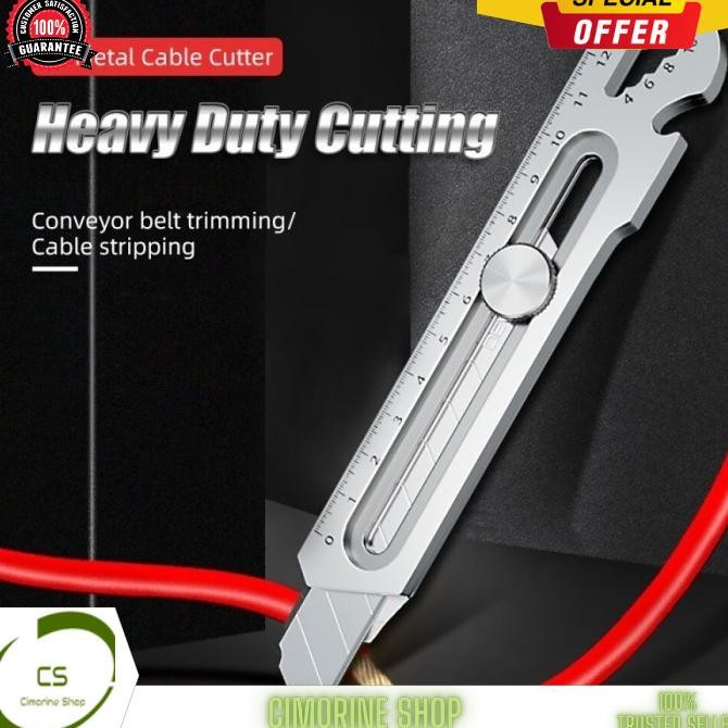 

NEW!!! NEW!!! 6 In 1 Cutter Pisau Baja Besar Multifungsi Pisau Cutter Besar 18mm CS