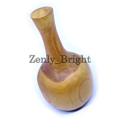 Vas Kayu Jati Botol Leher Panjang | Amerta Living Premium