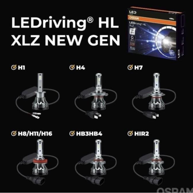 New Lampu Mobil LED BRIO - MOBILIO - Osram LED Driving XLZ H4 Warna Putih