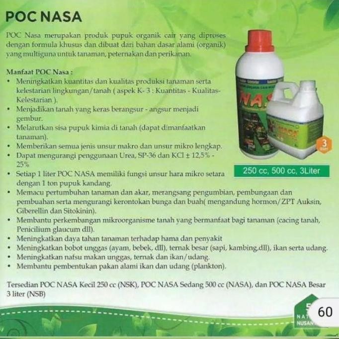 

Terlaris Ekslusif Poc Nasa / Pupuk Organik Cair /Pupuk Kandang Organik Cair