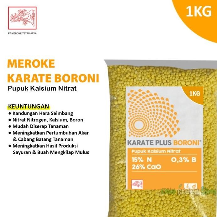 

Terlaris 1 Kg - Pupuk Meroke Npk Karate Plus Boroni Kalsium Nitrat Original