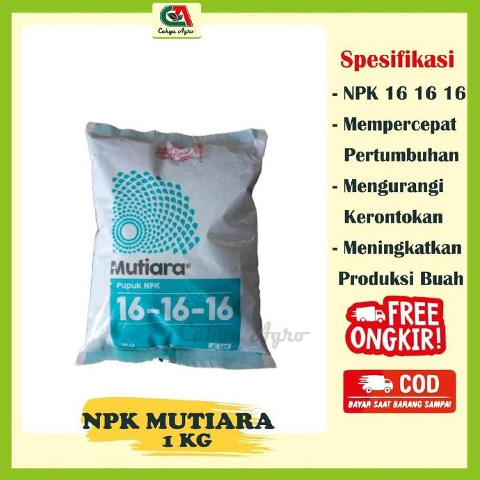 

Terlaris Pupuk Npk Mutiara 16-16-16 Kemasan 1Kg