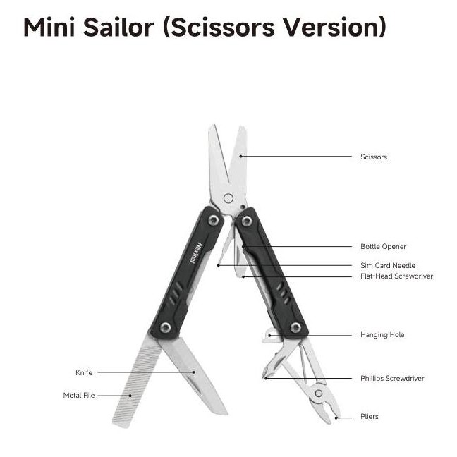 

TERLARIS - Nextool Mini Sailor (Scissors Version) Multi Tool - NE20237