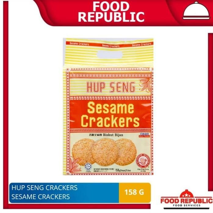 

Terlaris Hup Seng Sesame Crackers 158 G / Hupseng Biskuit Wijen Isi 14Pcs Halal