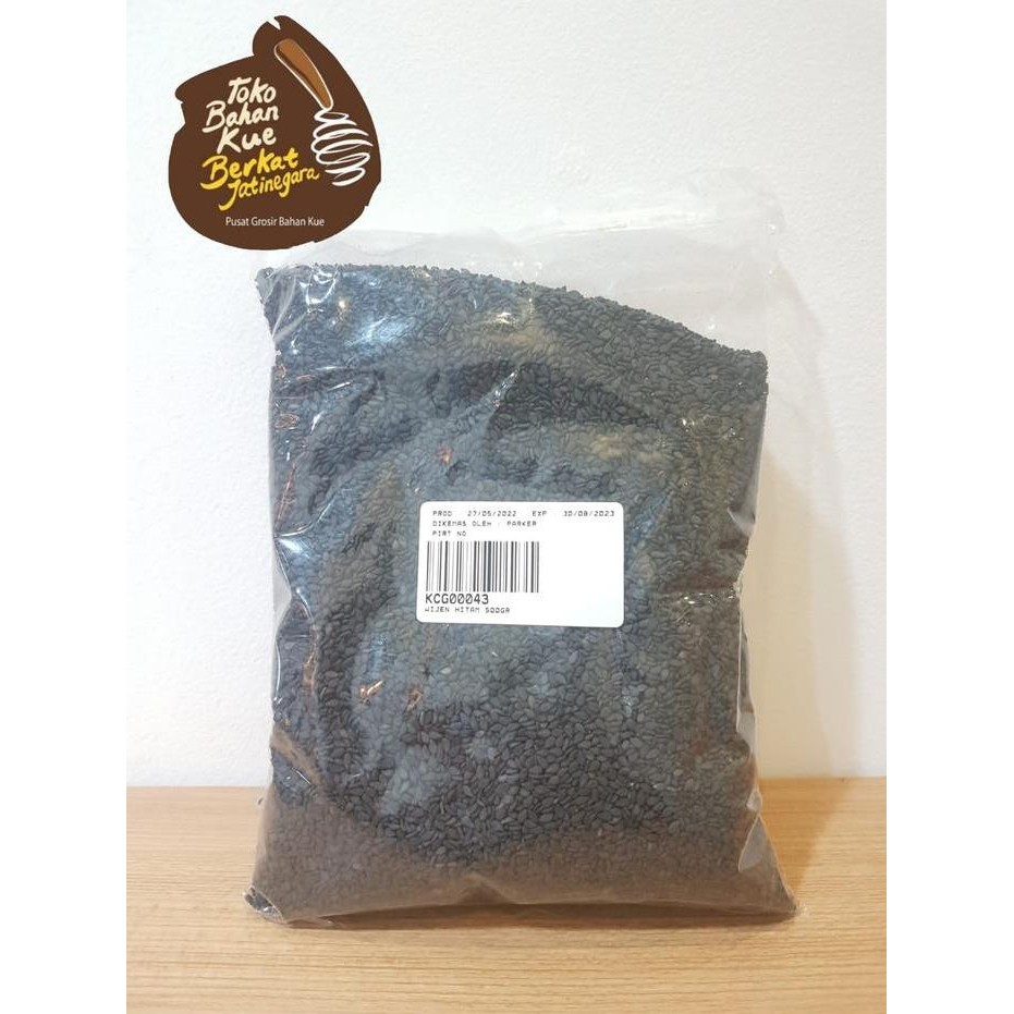 

Terlaris Biji Wijen Hitam Mentah / Raw Black Sesame Repack 500 Gram