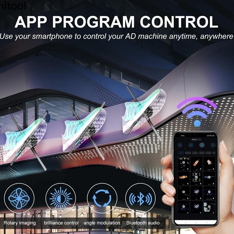 Premium Hologram 3D LED Fan Display Kipas 3D Hologram Mesin Iklan Untuk Pameran, Pusat Perbelanjaan,