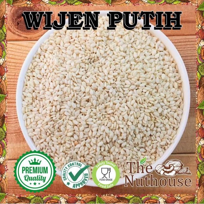 

Terlaris 1Kg White Sesame Seeds Raw / Biji Wijen Putih Mentah [Premium]