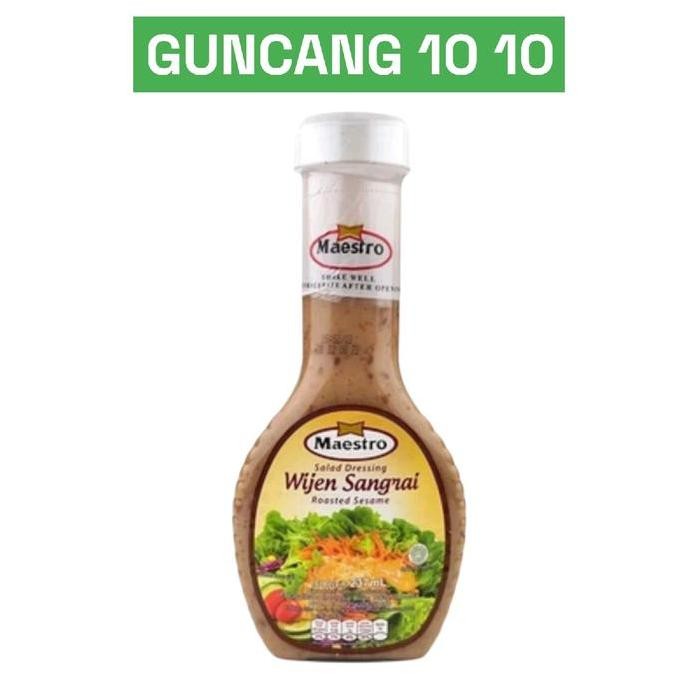 

Terlaris Maestro Salad Dressing Rasa Wijen Sangrai 237 Ml Botol Roasted Sesame Bahan Selai Halal