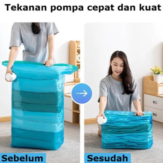 ND Minimalis Vacuum Bag Mesin Alat Pompa Vakum Baju Design Mini Portable